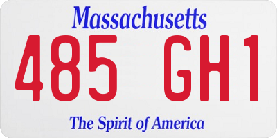 MA license plate 485GH1