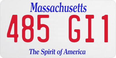 MA license plate 485GI1