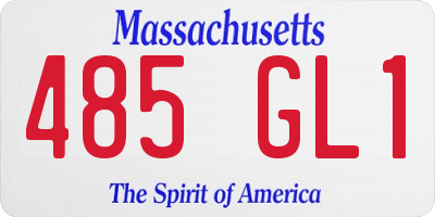 MA license plate 485GL1