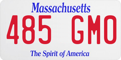 MA license plate 485GM0