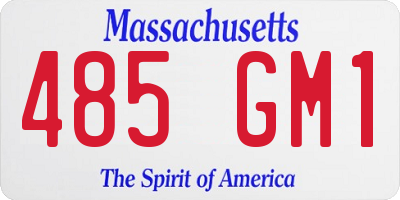 MA license plate 485GM1
