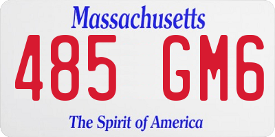 MA license plate 485GM6
