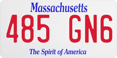 MA license plate 485GN6