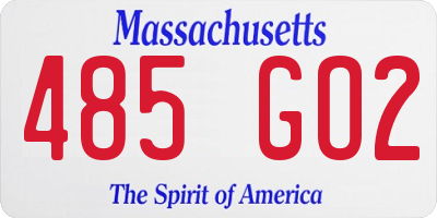 MA license plate 485GO2
