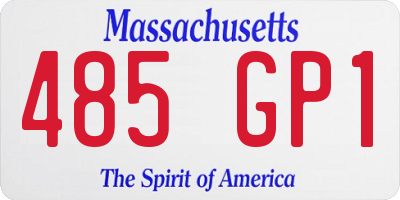 MA license plate 485GP1