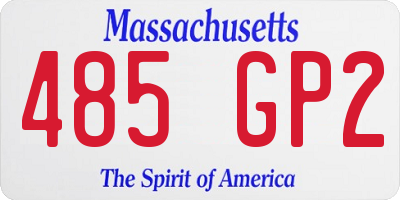 MA license plate 485GP2