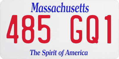 MA license plate 485GQ1