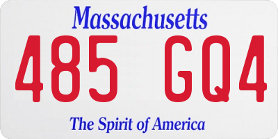 MA license plate 485GQ4
