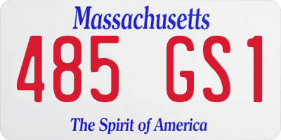 MA license plate 485GS1