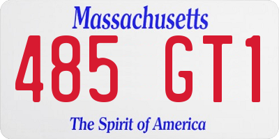 MA license plate 485GT1