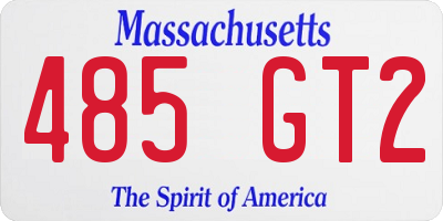 MA license plate 485GT2