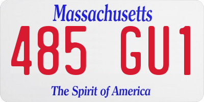 MA license plate 485GU1