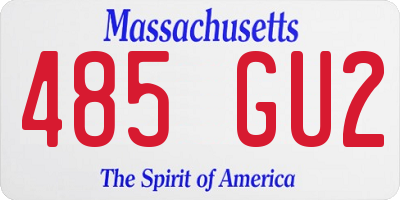 MA license plate 485GU2