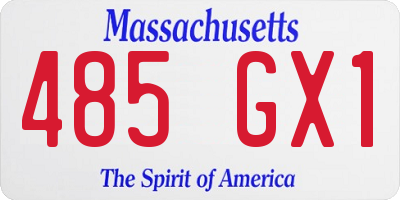 MA license plate 485GX1