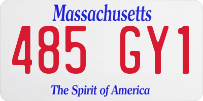 MA license plate 485GY1