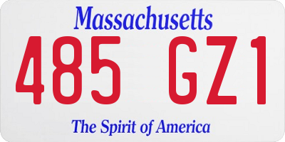 MA license plate 485GZ1