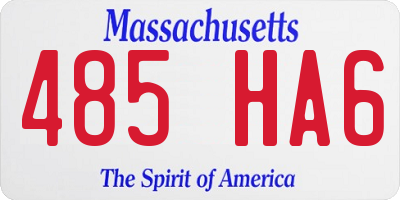 MA license plate 485HA6
