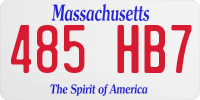 MA license plate 485HB7