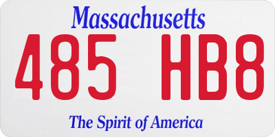 MA license plate 485HB8