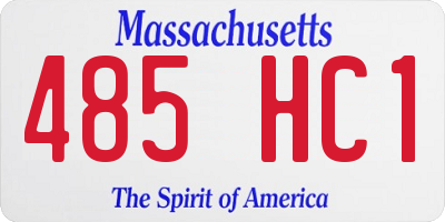 MA license plate 485HC1