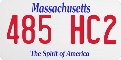 MA license plate 485HC2