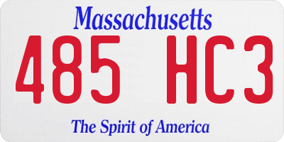 MA license plate 485HC3