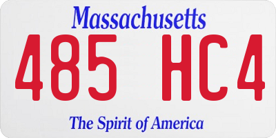 MA license plate 485HC4