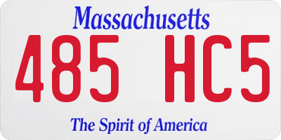MA license plate 485HC5