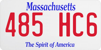 MA license plate 485HC6