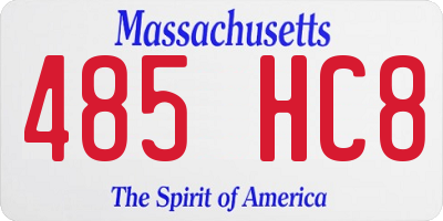MA license plate 485HC8