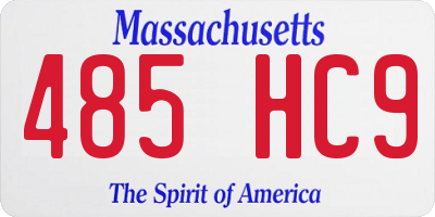 MA license plate 485HC9
