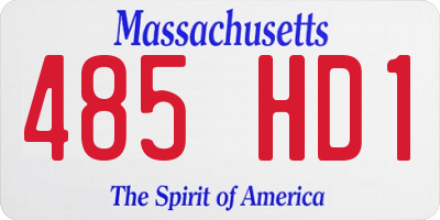 MA license plate 485HD1