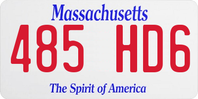 MA license plate 485HD6