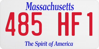 MA license plate 485HF1