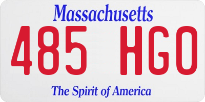 MA license plate 485HG0