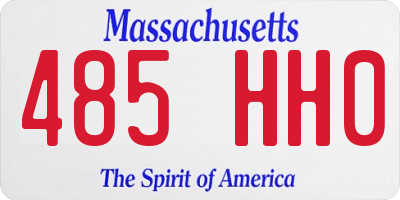 MA license plate 485HH0