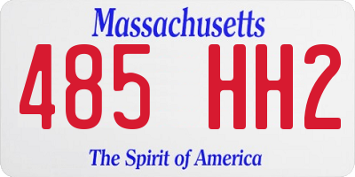 MA license plate 485HH2