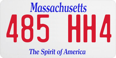 MA license plate 485HH4