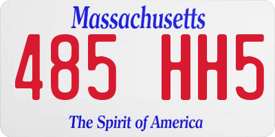 MA license plate 485HH5