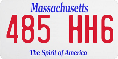 MA license plate 485HH6