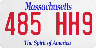 MA license plate 485HH9