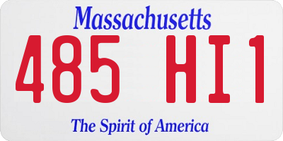 MA license plate 485HI1
