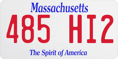 MA license plate 485HI2