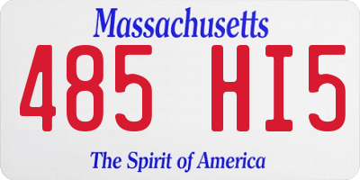MA license plate 485HI5