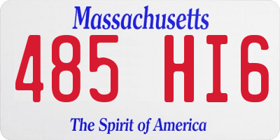 MA license plate 485HI6