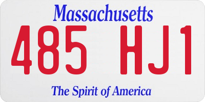 MA license plate 485HJ1