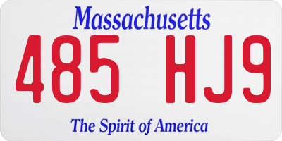 MA license plate 485HJ9
