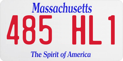 MA license plate 485HL1