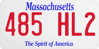MA license plate 485HL2