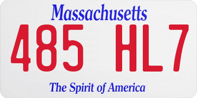 MA license plate 485HL7